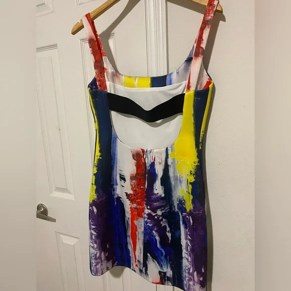 Milly Graffiti-print racerback sheath dress size M - Picture 5 of 11